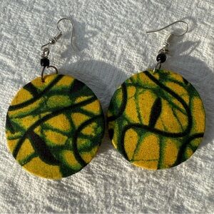 NEW African Fabric Earrings Made in Malawi chitenge kitenge ankara